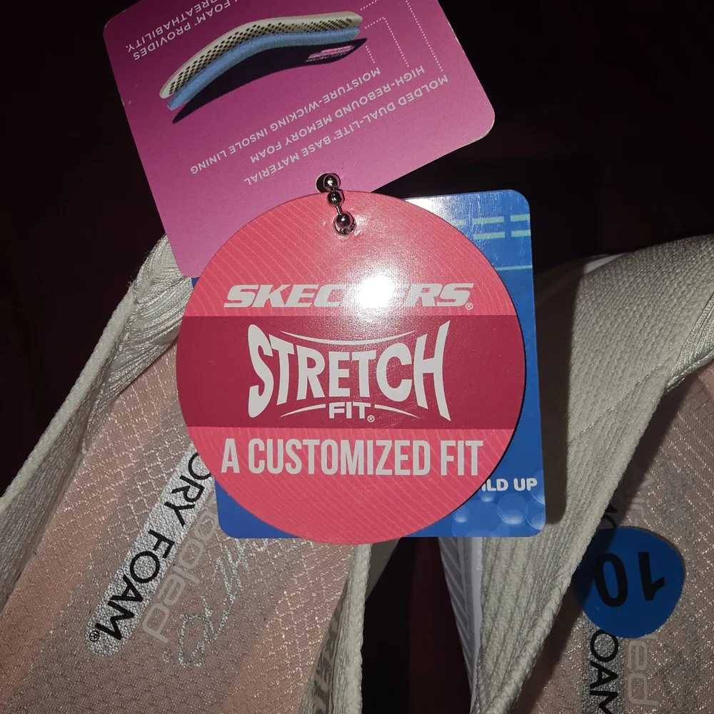 Skechers Women's White Slip-On Sneakers - Picture 15 of 16